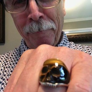 DAVID YURMAN Tiger's eye skull ring Size 10